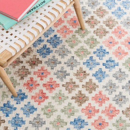 Safavieh 6 x 6 ft. Metro Contemporary Square Area Rug Ivory & Blue MET355M-6SQ